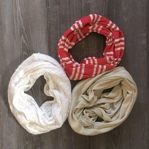 Last Chance! Three Infinity Scarves 2/$10